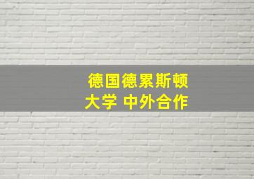 德国德累斯顿大学 中外合作